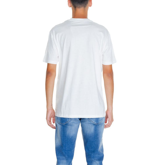 Armani Exchange White Cotton T-Shirt Armani Exchange