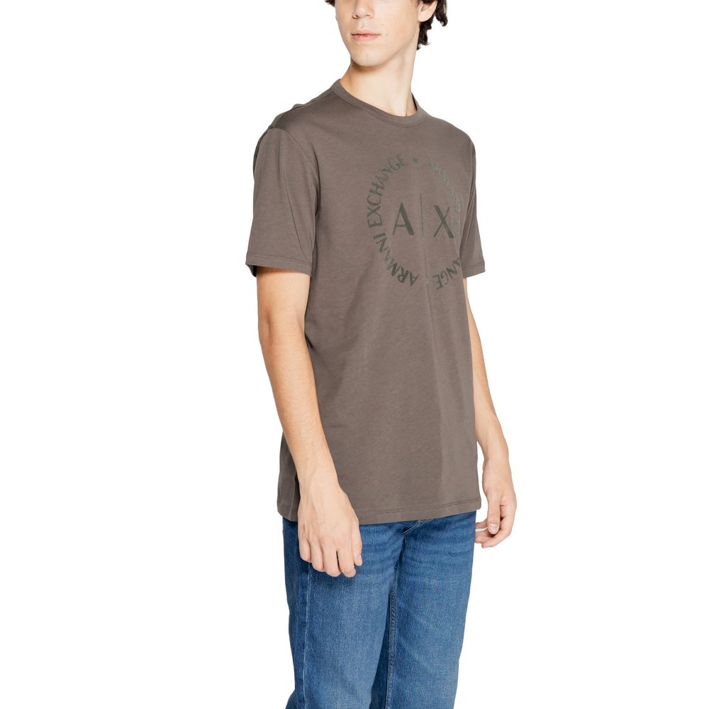 Armani Exchange Brown Cotton T-Shirt Armani Exchange