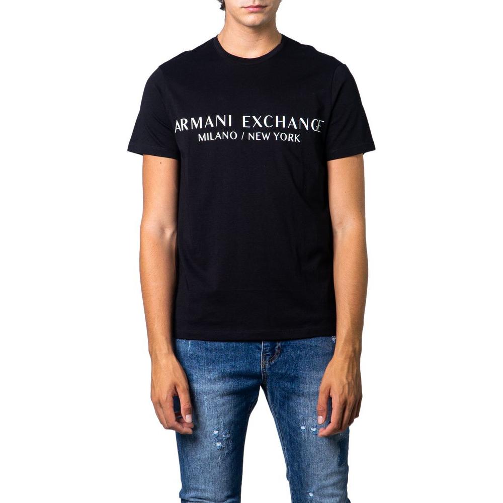 Armani Exchange Black Cotton T-Shirt Armani Exchange