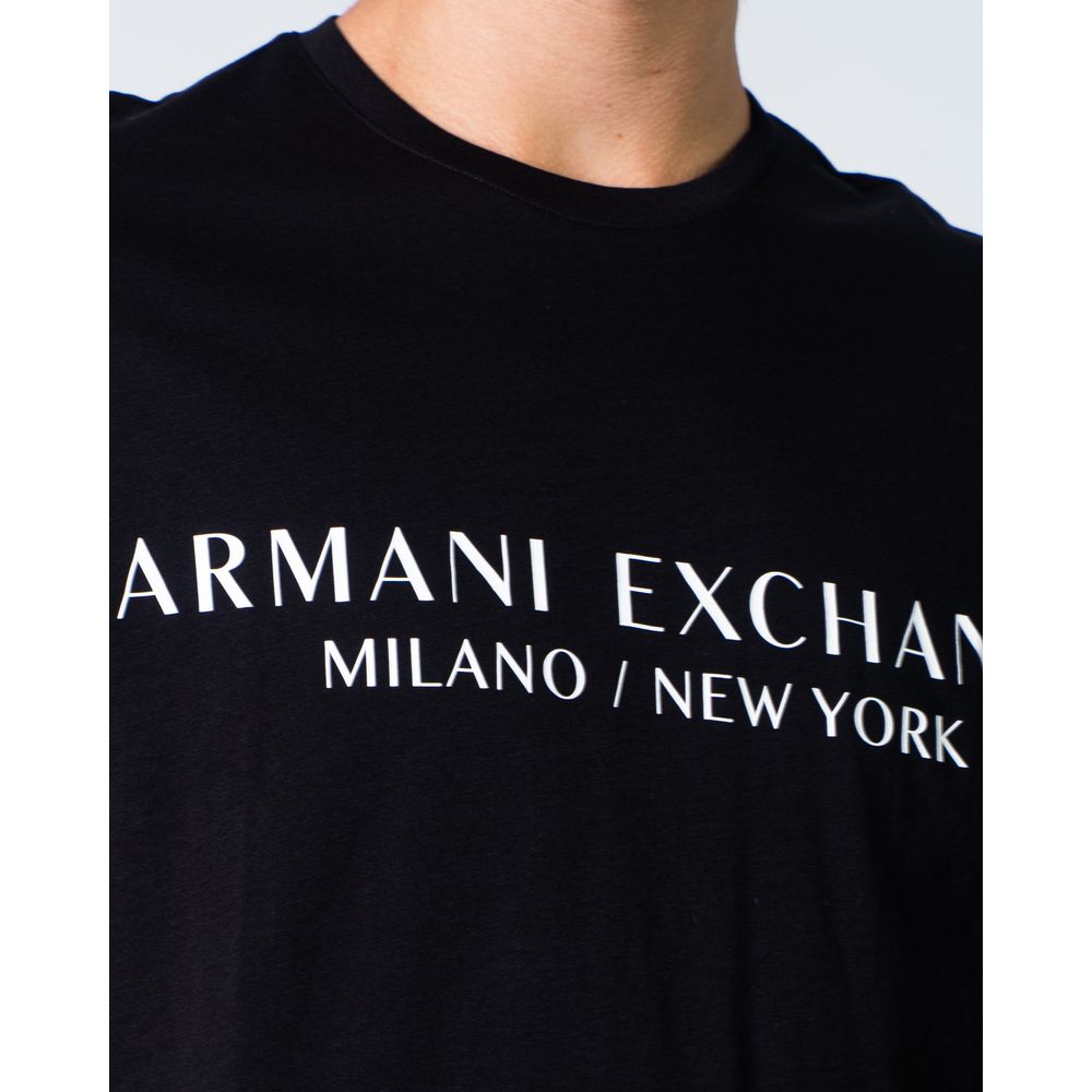 Armani Exchange Black Cotton T-Shirt Armani Exchange