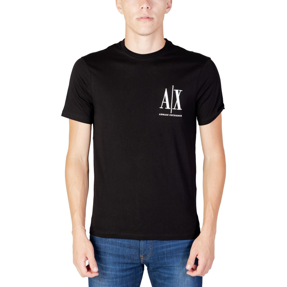 Armani Exchange Black Cotton T-Shirt Armani Exchange