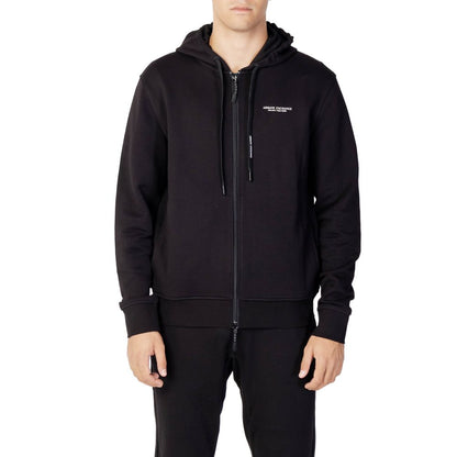 Armani Exchange Black Cotton Hoodie