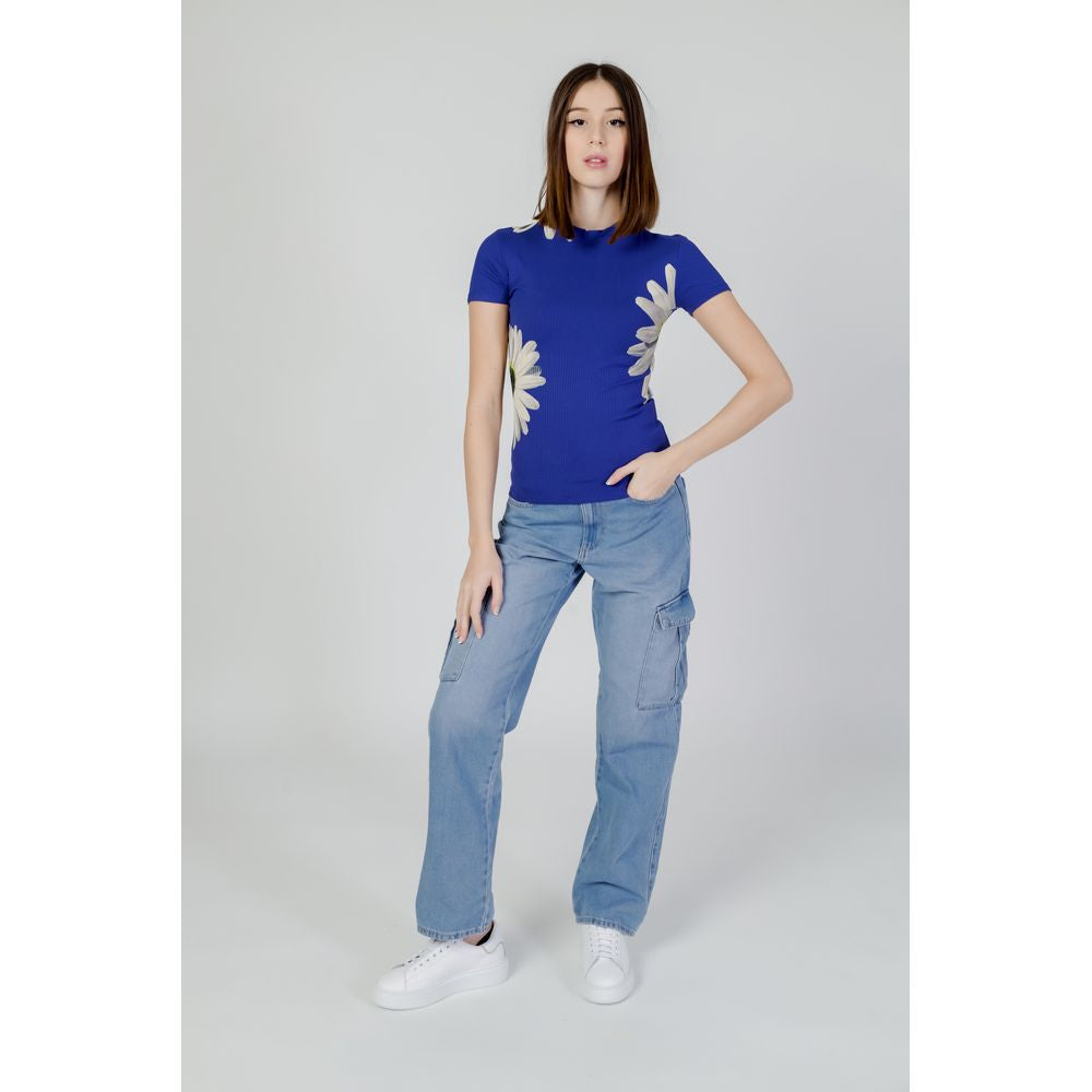 Desigual Blue Viscose Tops & T-Shirt Desigual