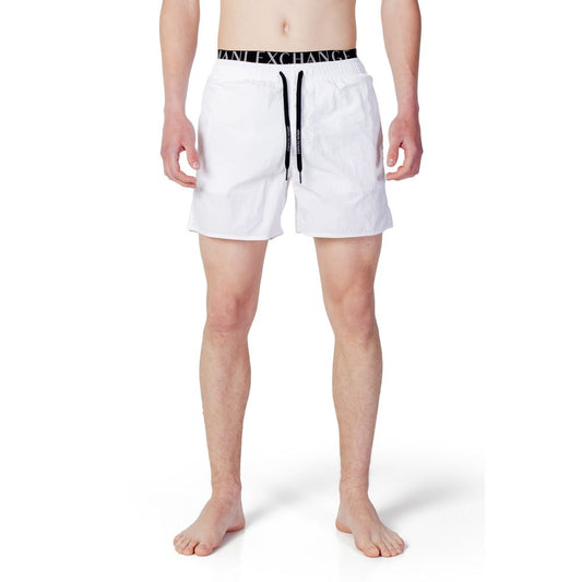 Armani Exchange White Polyester Swimwear Armani Exchange