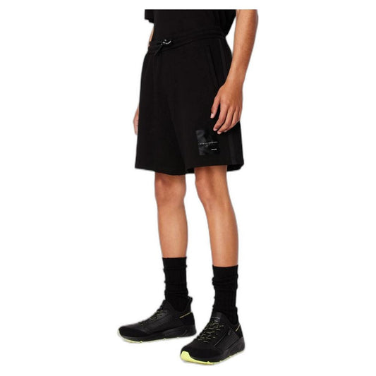 Armani Exchange Black Cotton Short Armani Exchange