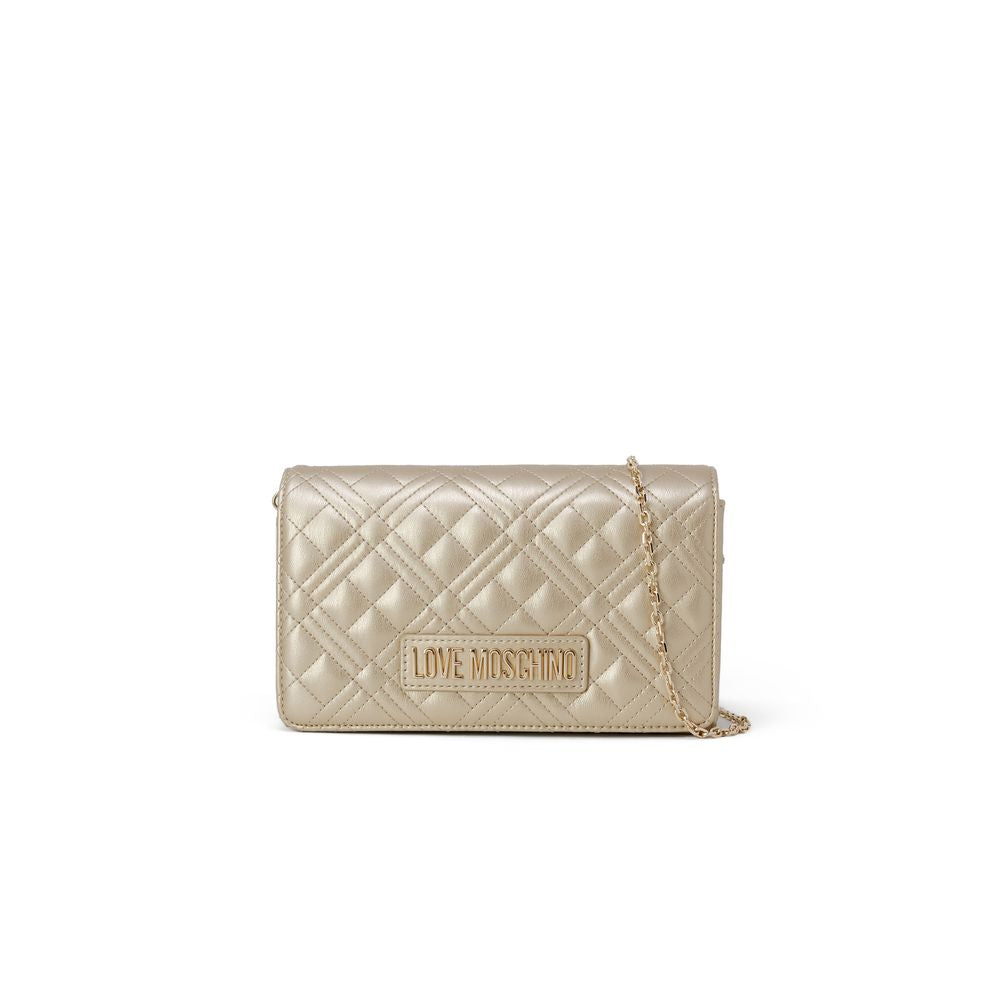 Love Moschino Gold Polyethylene Handbag