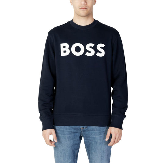 Hugo Boss Blue Cotton Sweater