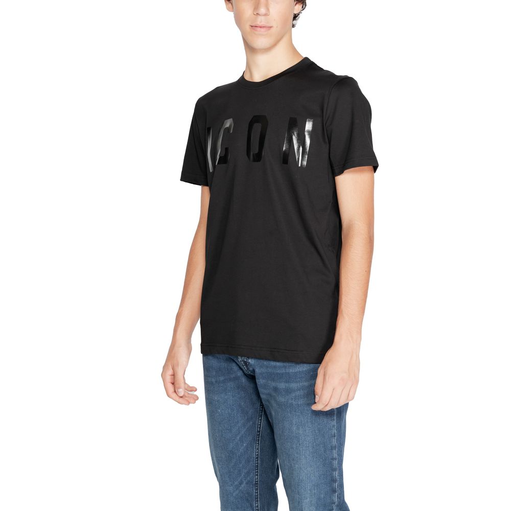 Icon Black Cotton T-Shirt Icon