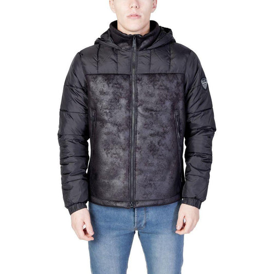 EA7 Emporio Armani Black Polyester Jacket EA7 Emporio Armani