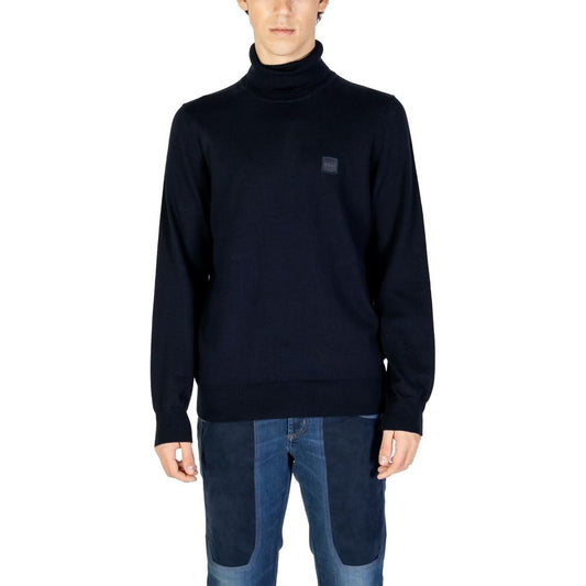 Hugo Boss Blue Cotton Sweater Hugo Boss