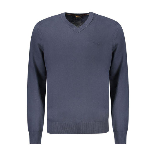 Hugo Boss Blue Cotton Sweater Hugo Boss