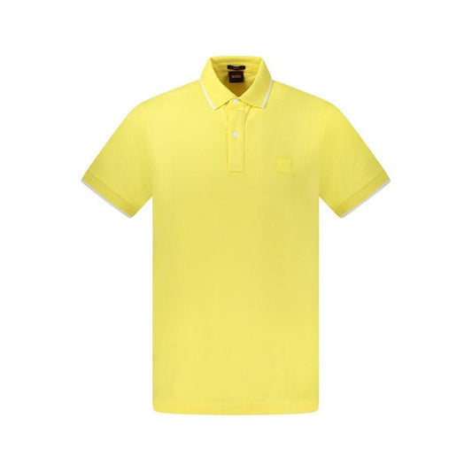 Hugo Boss Yellow Cotton Polo Shirt Hugo Boss