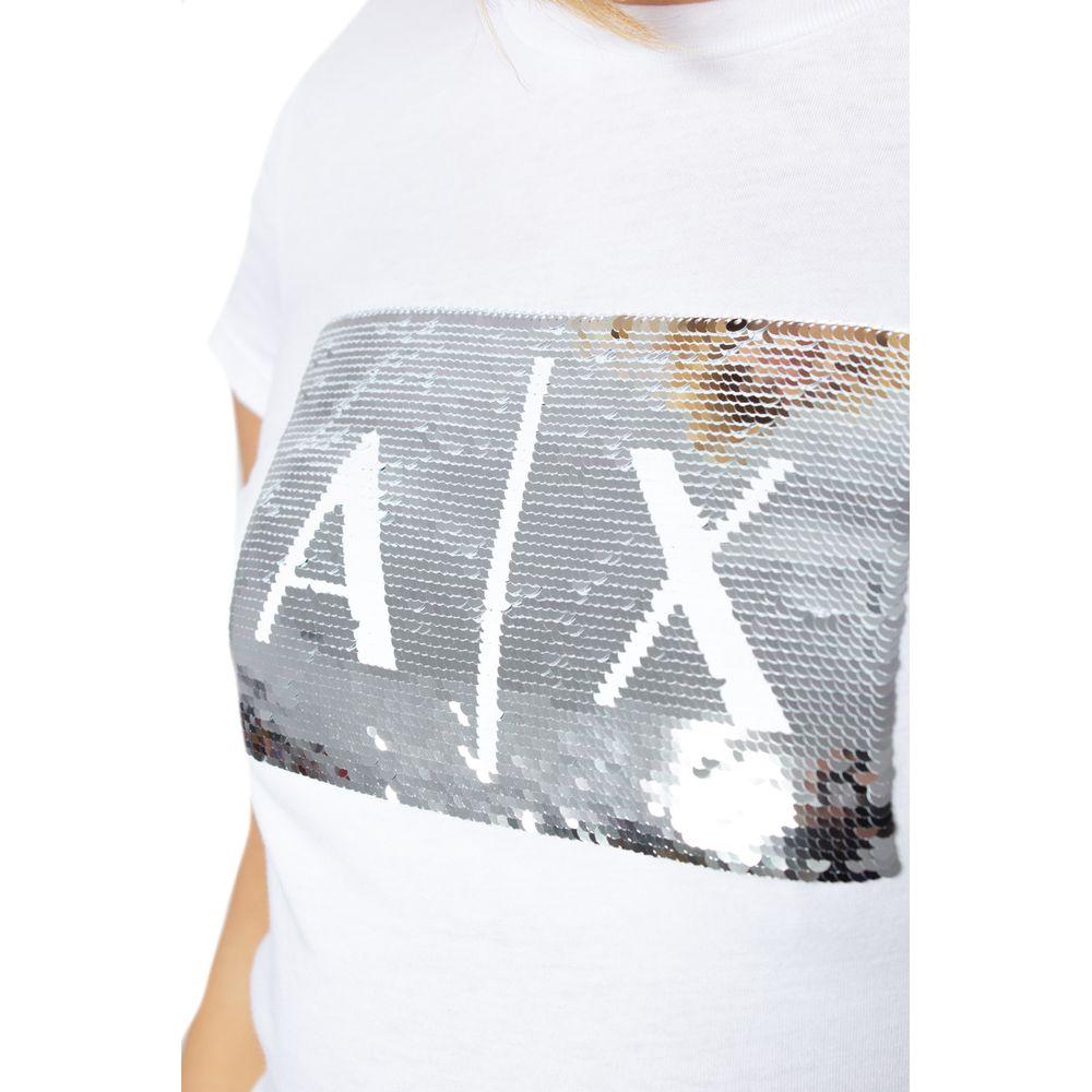 Armani Exchange White Cotton Tops & T-Shirt Armani Exchange