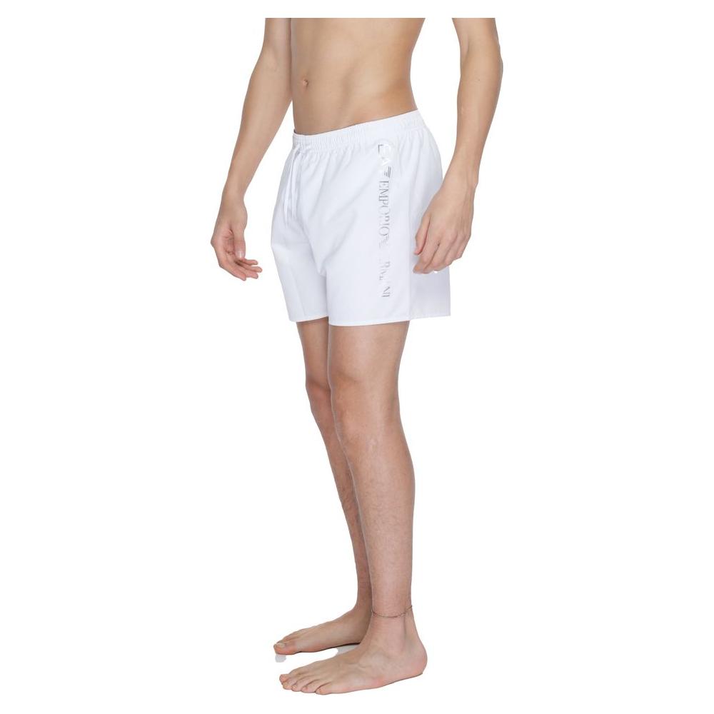 EA7 Emporio Armani White Polyester Swimwear EA7 Emporio Armani