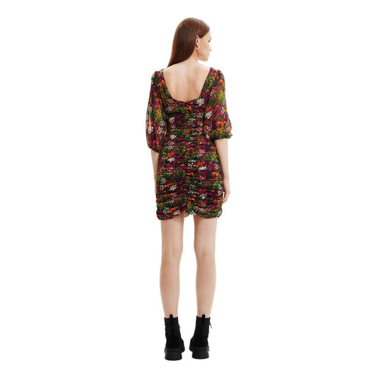 Desigual Green Polyester Dress Desigual