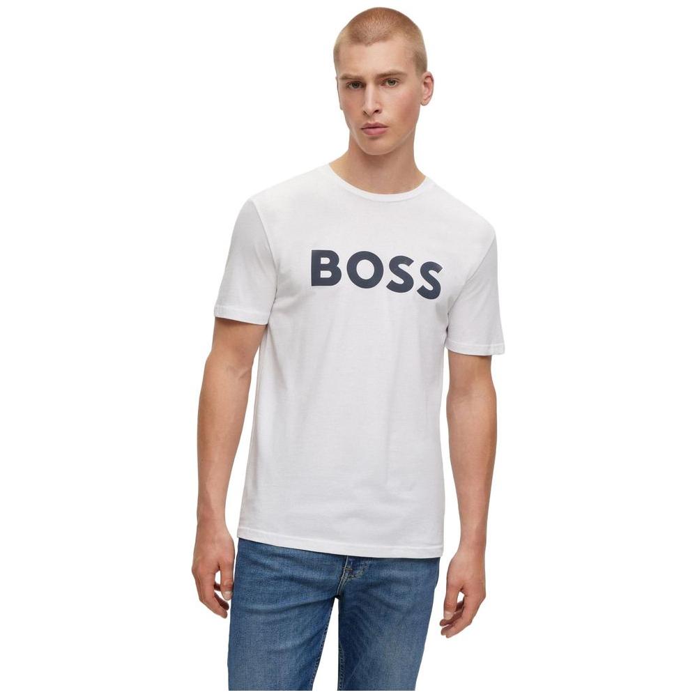 Hugo Boss White Cotton T-Shirt Hugo Boss