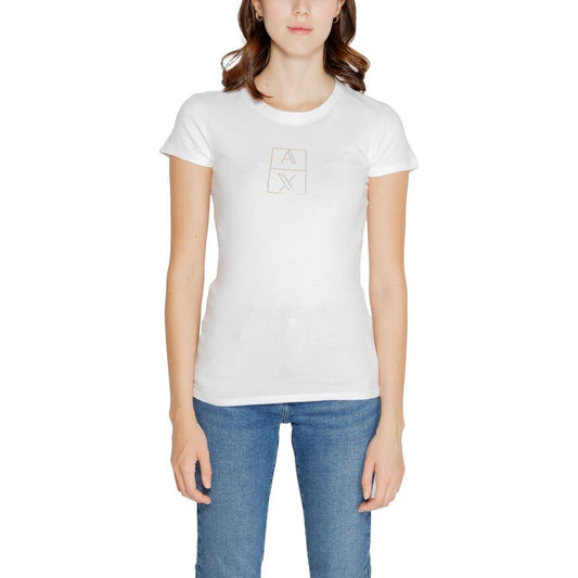 Armani Exchange White Cotton Tops & T-Shirt Armani Exchange