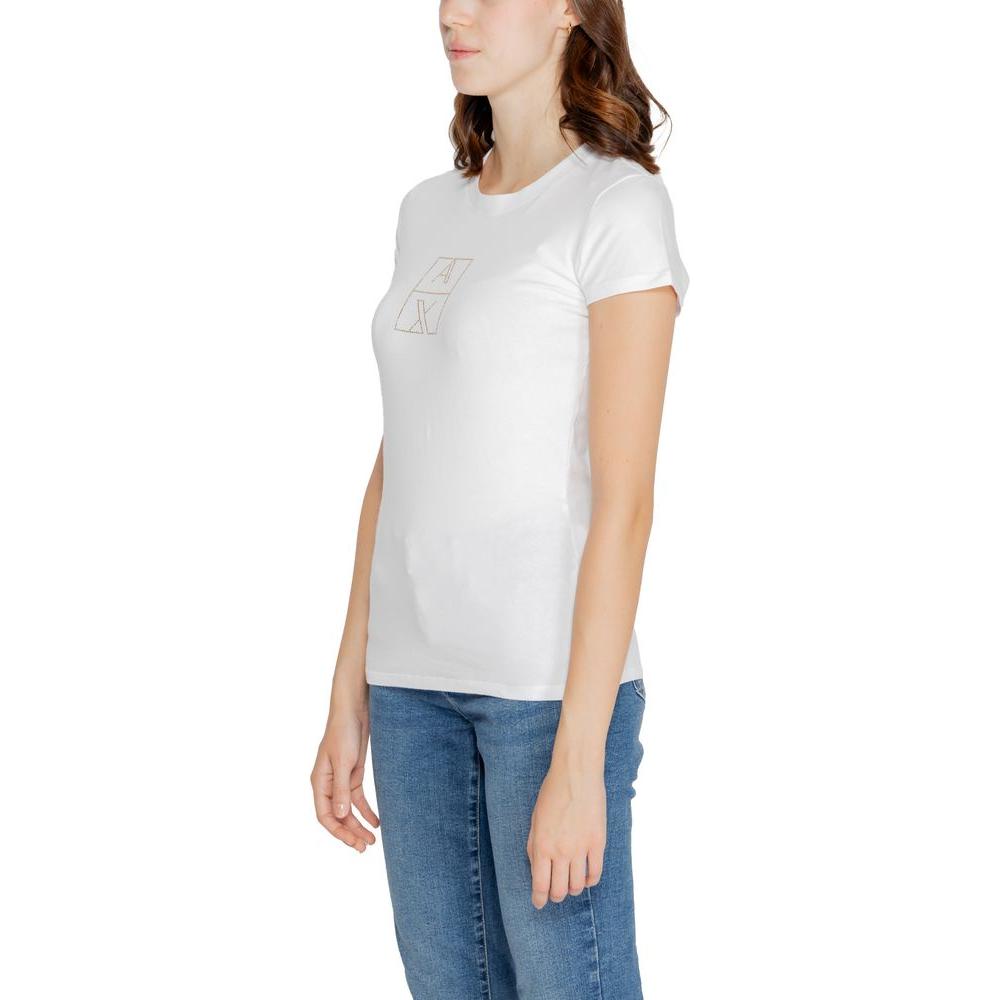 Armani Exchange White Cotton Tops & T-Shirt Armani Exchange