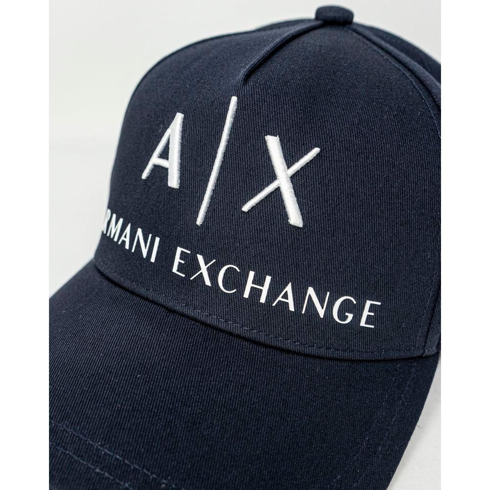 Armani Exchange Blue Cotton Hats & Cap Armani Exchange