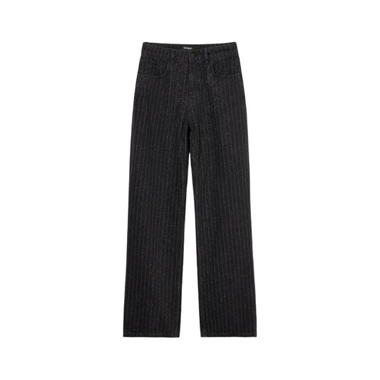 Desigual Black Cotton Jeans & Pant Desigual