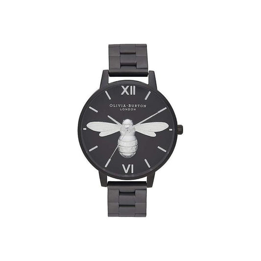 Olivia Burton Black Steel Watch Olivia Burton