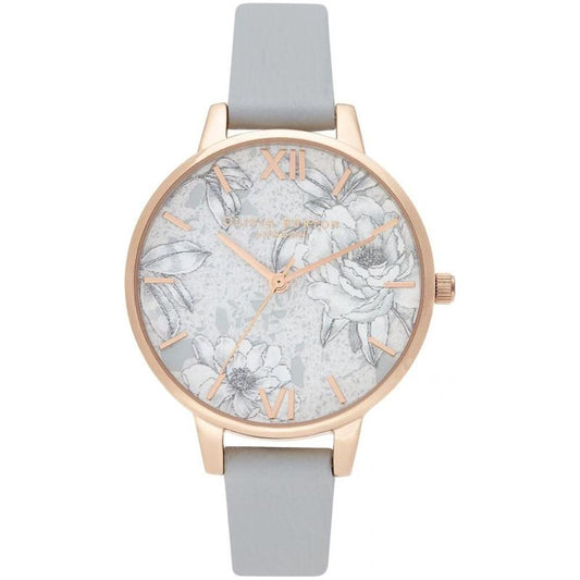 Olivia Burton Gray Synthetic Leather Watch Olivia Burton