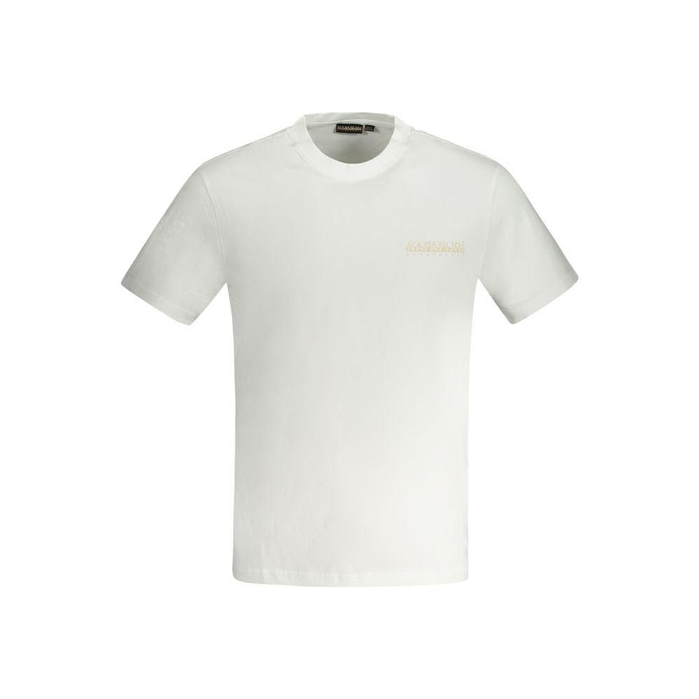 Napapijri White Cotton T-Shirt Napapijri