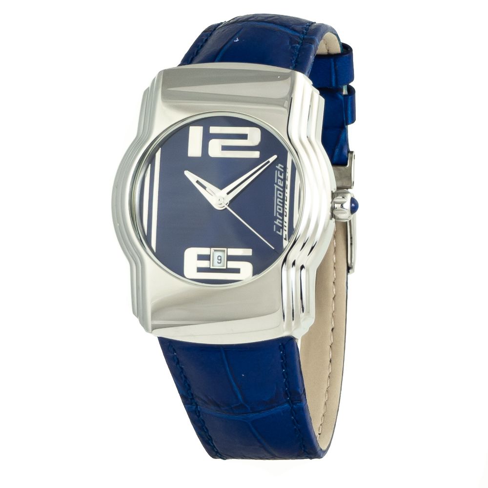 Chronotech Blue Leather Dress Watch Chronotech