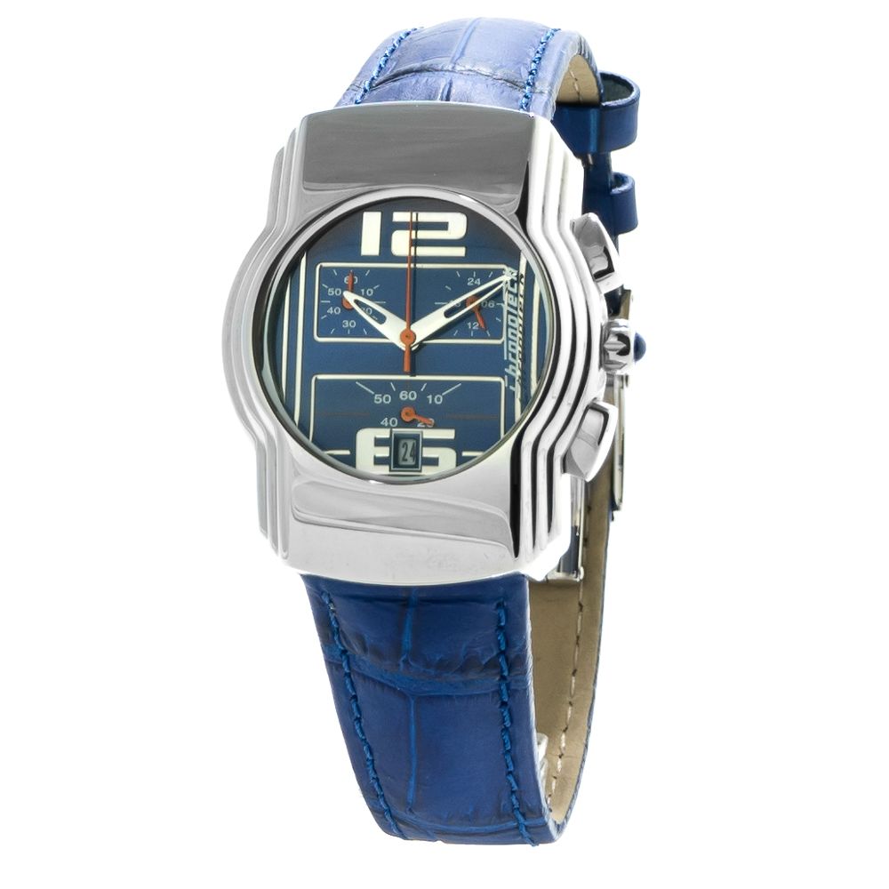 Chronotech Blue Leather Dress Watch Chronotech