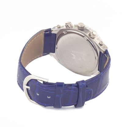 Chronotech Blue Leather Dress Watch Chronotech