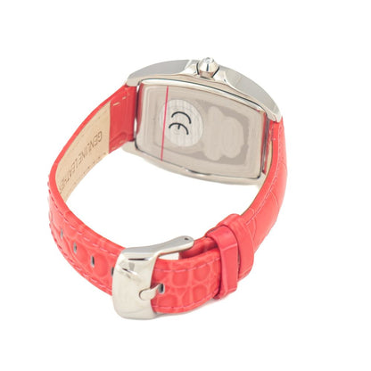 Chronotech Red Leather Dress Watch