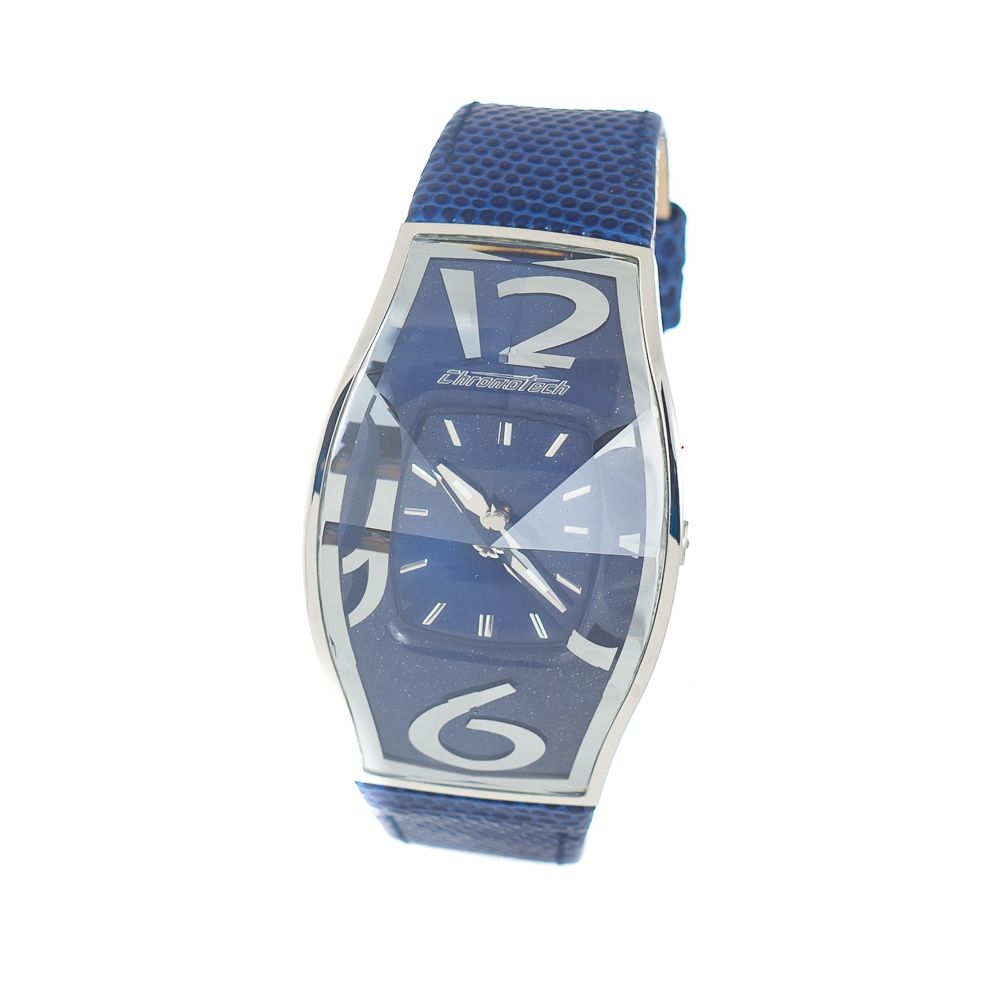 Chronotech Blue Leather Dress Watch Chronotech