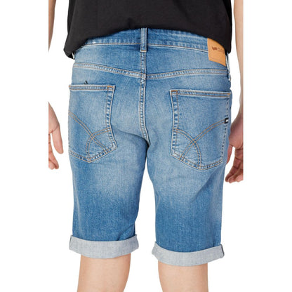 Gas Blue Cotton Bermuda Shorts