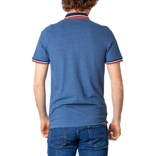 Jack Jones Blue Cotton Polo Shirt