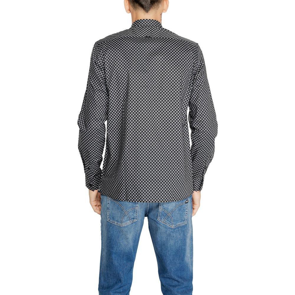 Antony Morato Gray Cotton Pattern Shirt