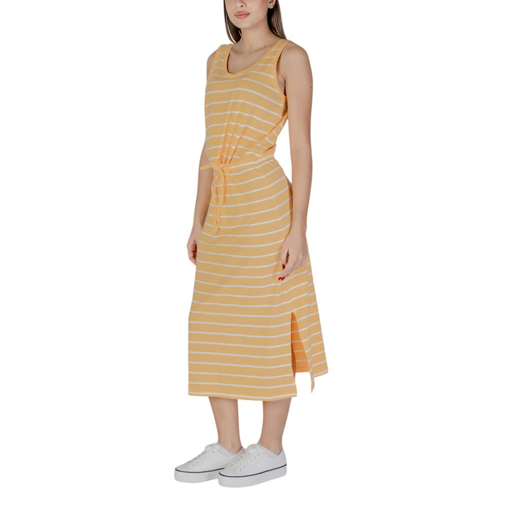 B.Young Yellow Cotton Long Dress