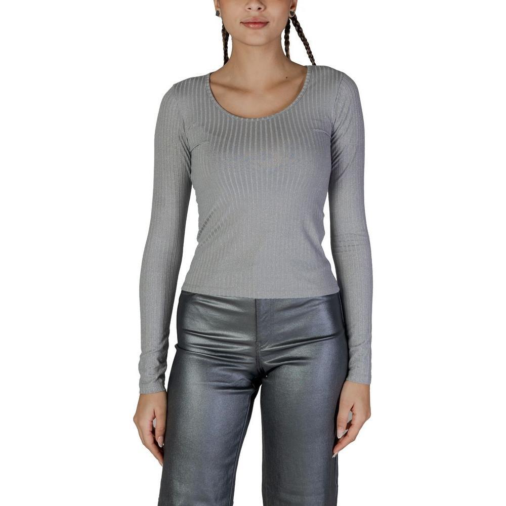 Vero Moda Vero Moda Silver Recycled Polyester Tops & T-Shirt VE-15824900226-IT38|XS