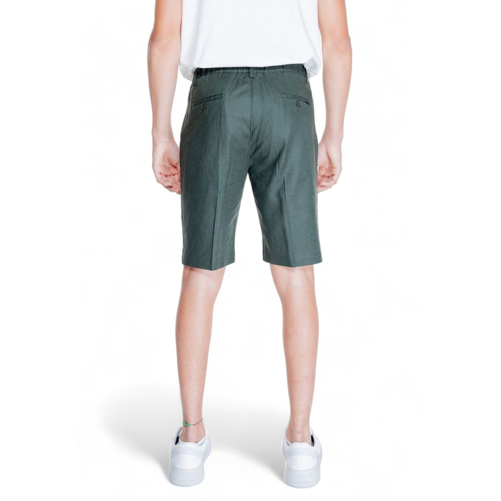 Antony Morato Green Linen Bermuda Shorts