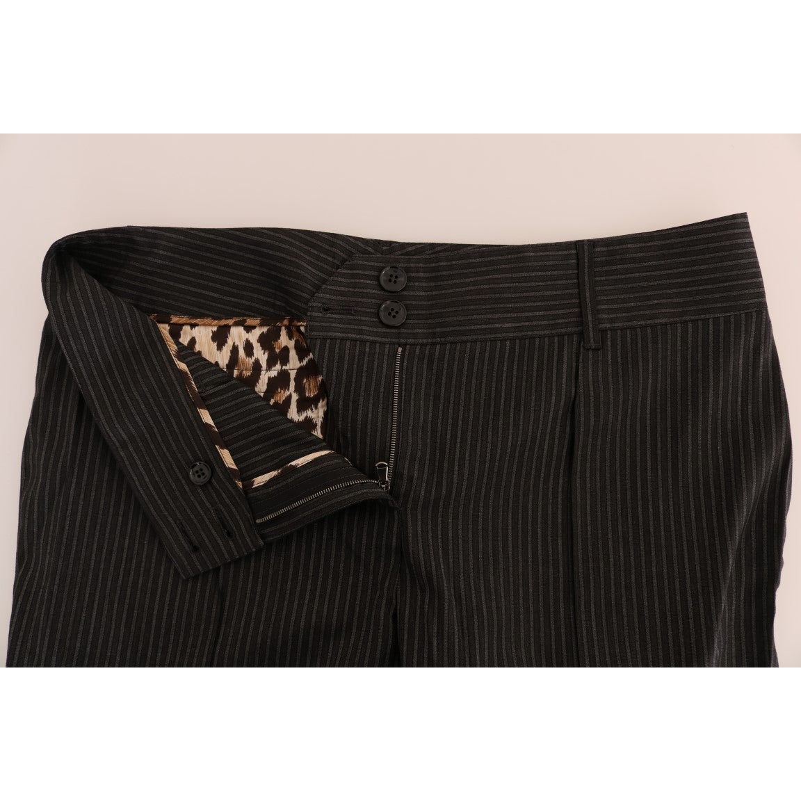 Dolce & Gabbana Elegant Slim Fit Striped Dress Pants Dolce & Gabbana