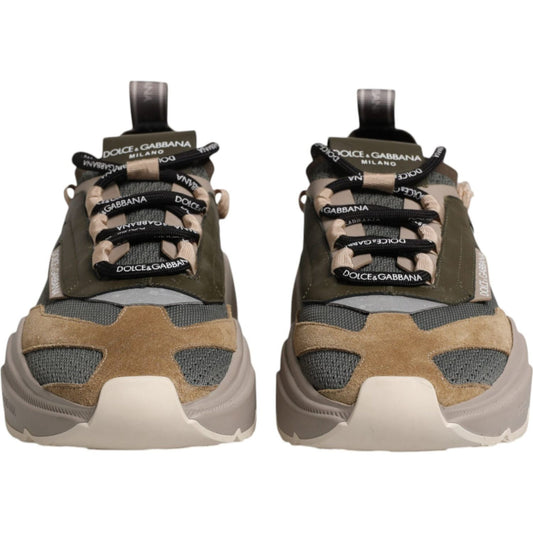 Dolce & Gabbana Multicolor Daymaster Low Top Sneakers Shoes 1728,67345645728,Dolce & Gabbana,EU40/US7,Material: 50% Polyester 20% Viscose 15% Calf Leather 10% Cotton 5% Acetate,Men,Men - Shoes,Multicolor,Preowned / Defect,Shoes,Sneakers - Men - Shoes Dolc