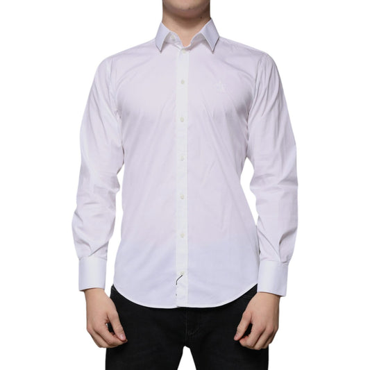 Dolce & Gabbana White Cotton Slim Fit Men MARTINI Dress Shirt 1728,67345645728,Clothing,Dolce & Gabbana,IT38 | XS,Material: 69% Cotton 25% Nylon 6% Elastane,Men,Men - Clothing,Preowned / Defect,Shirts - Men - Clothing,White Dolce & Gabbana TSH86493-38