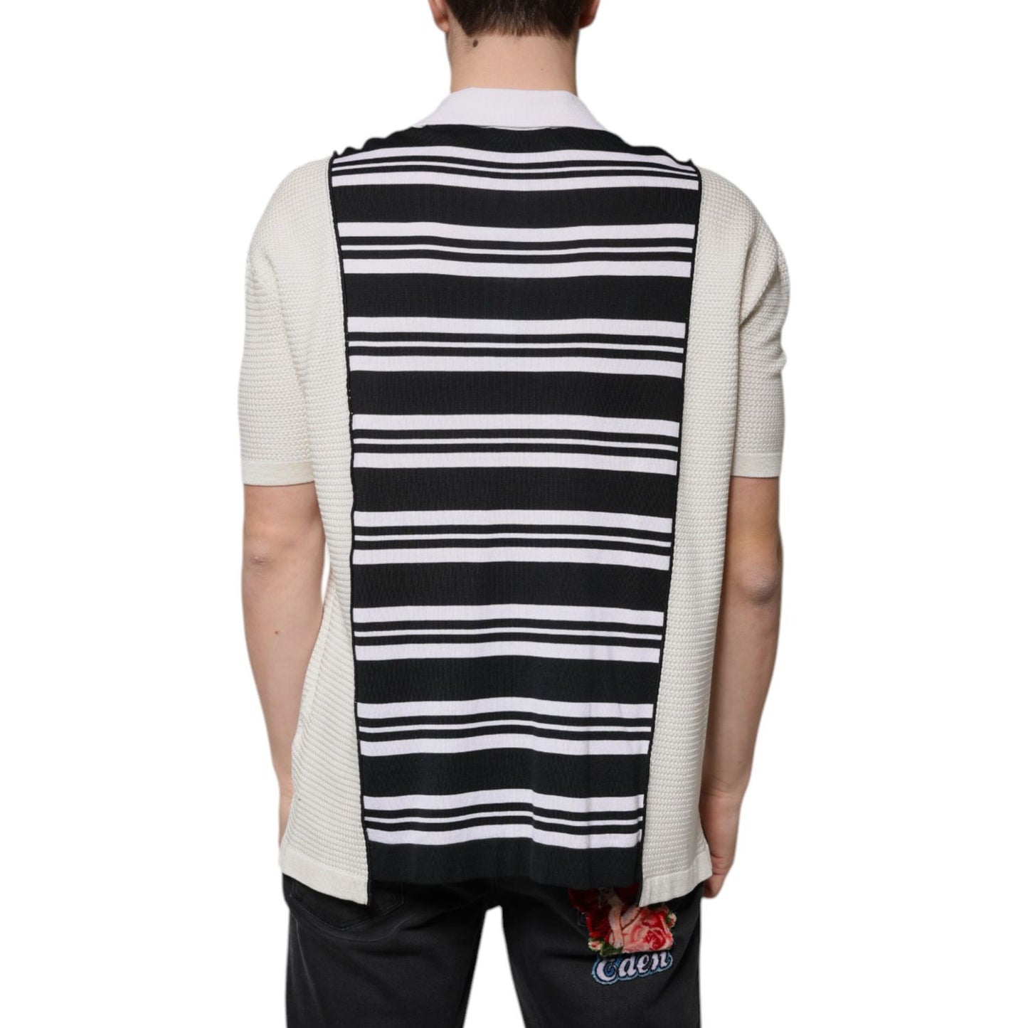 Dolce & Gabbana Multicolor Stripe Collared Polo T-shirt