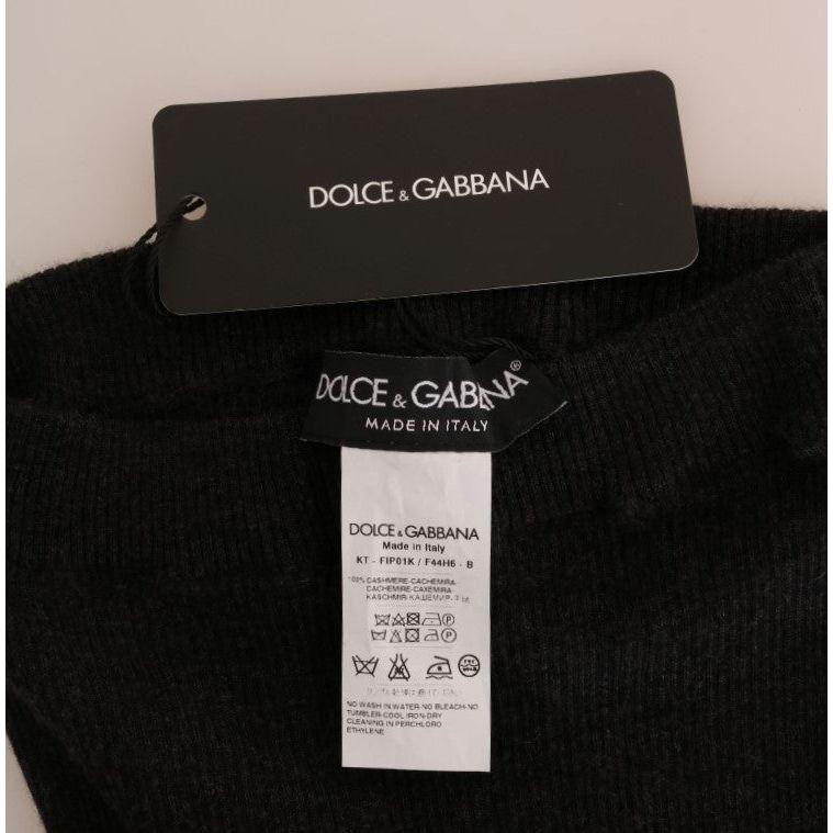 Dolce & Gabbana Elegant Gray Cashmere High Waist Pants Dolce & Gabbana