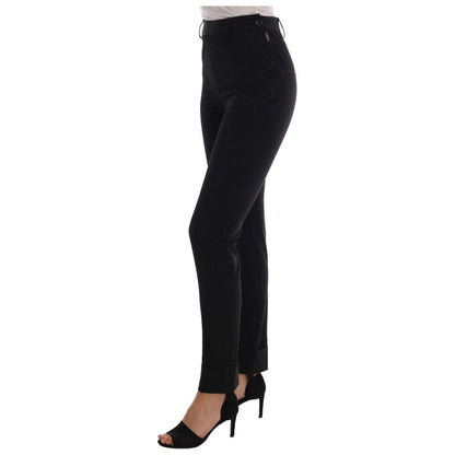 Ermanno Scervino Black Stretch Leggings Pants Jeans & Pants
