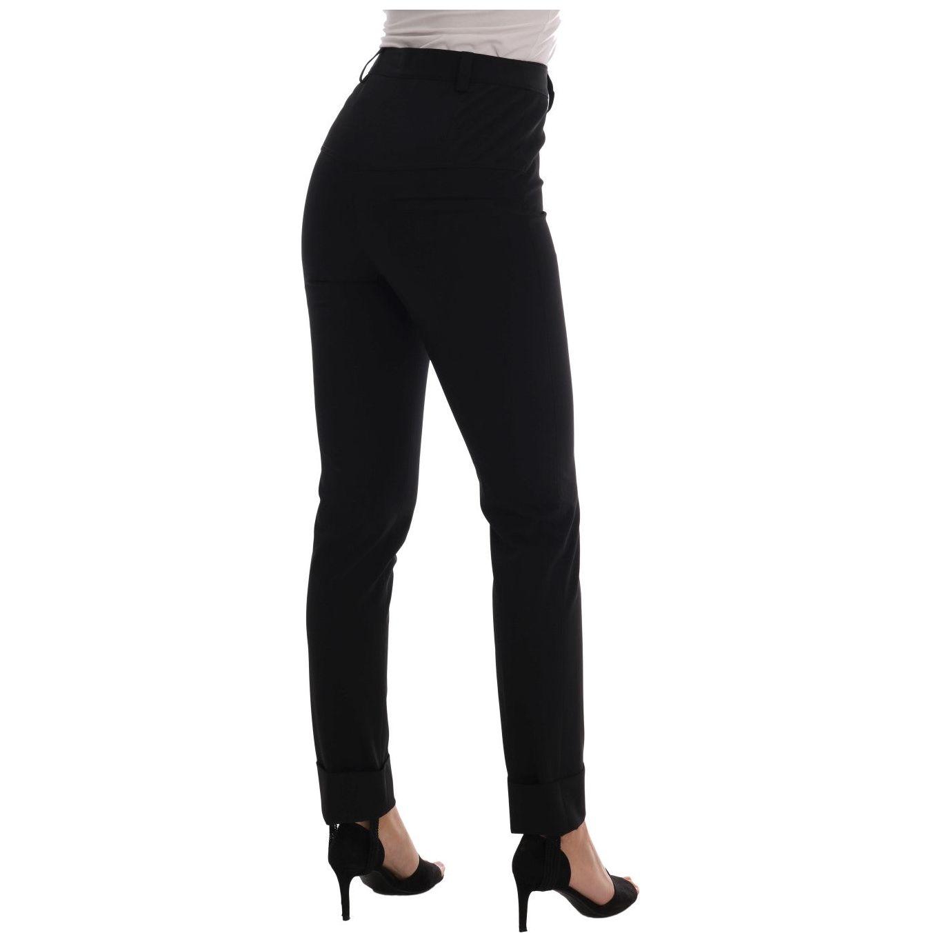 Ermanno Scervino Sleek Black Stirrup Leggings Jeans & Pants Ermanno Scervino