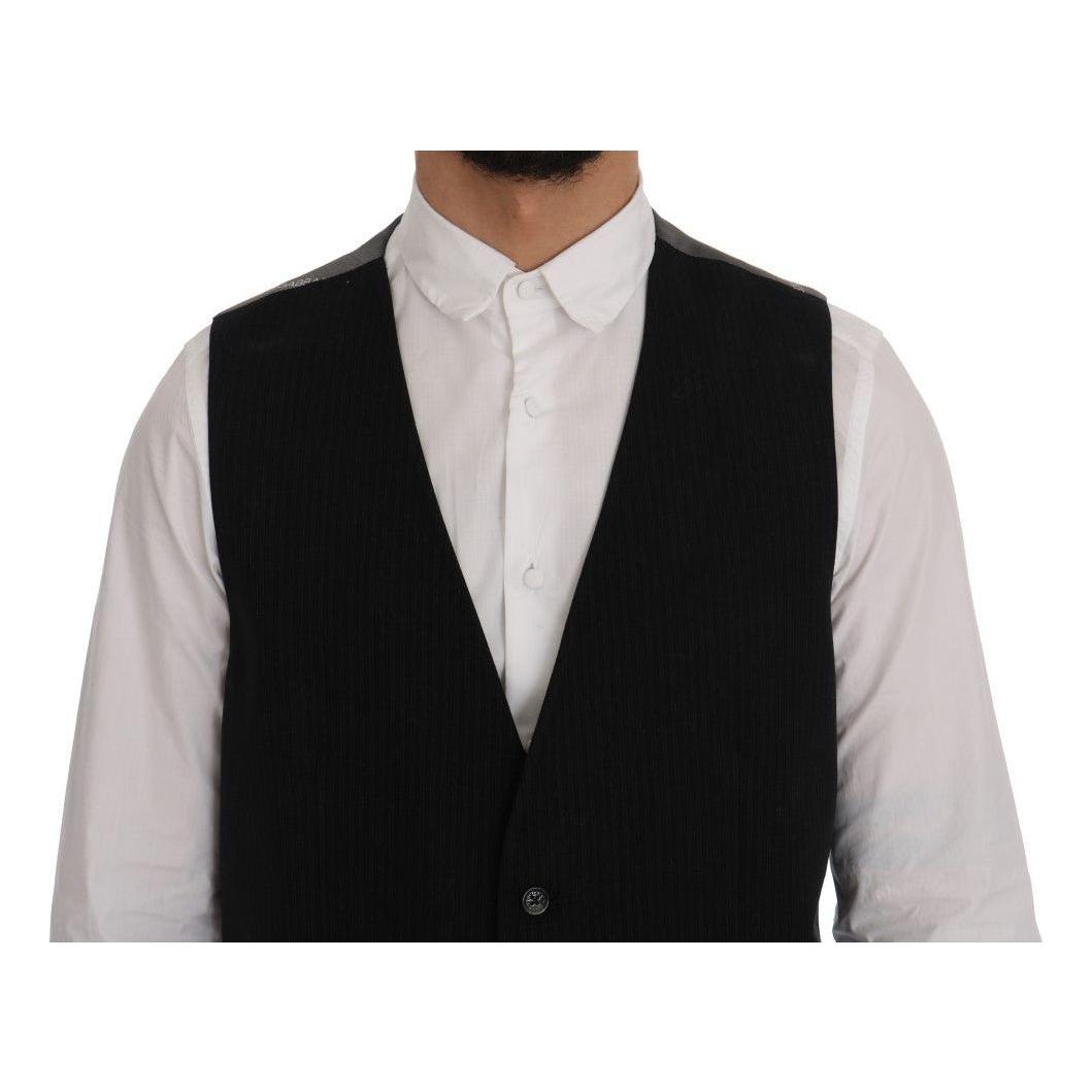 Dolce & Gabbana Elegant Striped Waistcoat Vest Dolce & Gabbana