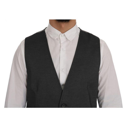 Dolce & Gabbana Gray STAFF Cotton Rayon Vest