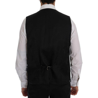 Dolce & Gabbana Black STAFF Wool Stretch Vest Dolce & Gabbana