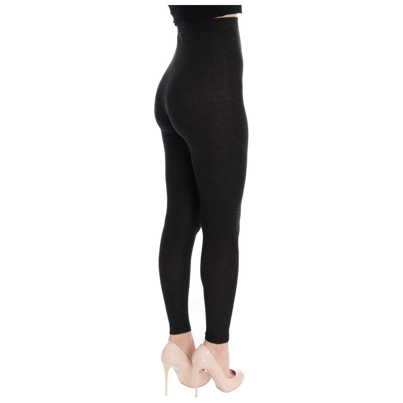 Dolce & Gabbana Gray Cashmere Stretch Tights