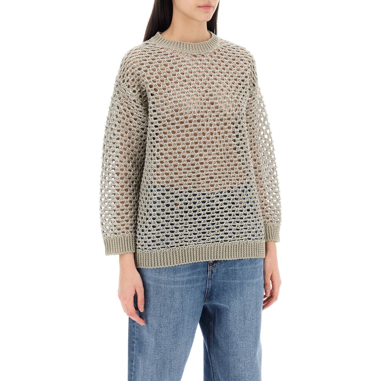 Valentino Garavani "mesh knit pullover with sequins embellished Knitwear Valentino Garavani